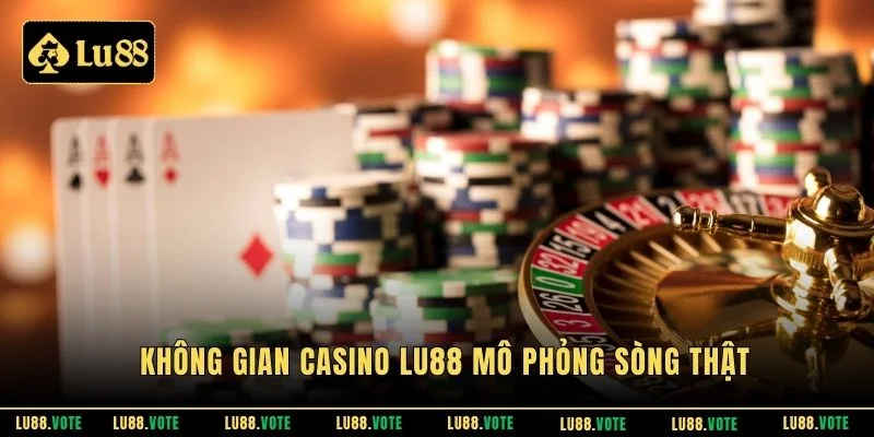 Không gian casino Lu88 mô phỏng sòng thật